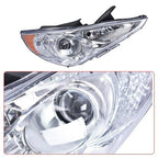2x For Hyundai Sonata 11-14 Chrome Housing Amber Corner Projector Headlights