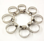 Adjustable 100pcs 1/2"-3/4" Stainless Steel Drive Hose Clamps Fuel Line Worm