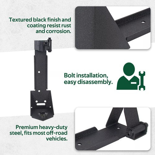 Rear Door High Hi-Lift Jack Mount Bracket Carrier For 2007-2018 Jeep Wrangler JK