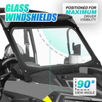 Clear Full Glass Windshield For Polaris RZR XP 4 Turbo S/XP Turbo S 2018-2020