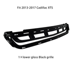 Front Bumper Black Upper Grille Lower Grill 2PCS for 2013-2017 for Cadillac XTS