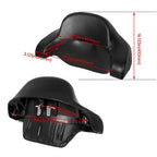 King Trunk Pack Backrest Mount Rack For Harley Davidson Touring Road Glide 2014+