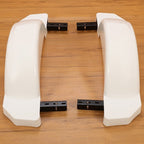 2 Single Axle Trailer Fenders w/ Top Step For 13" Wheels Tires Skirt Boat White