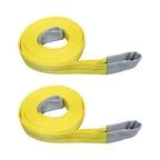 2 Pcs 20' x 2" Lifting Sling Straps 9400lbs Fracture Strength for Hoist, Truck