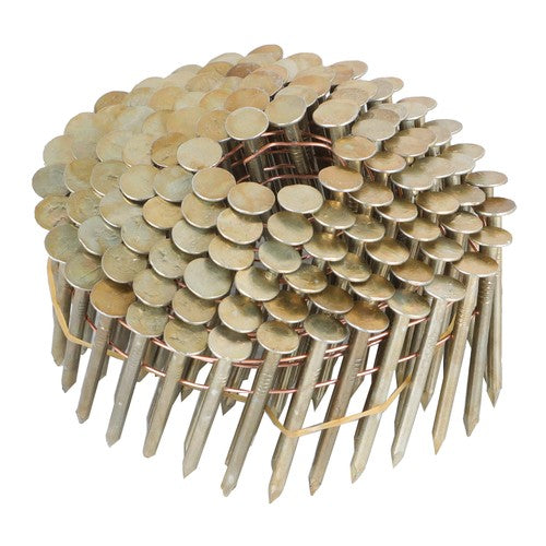 1-3/4" × 0.12" Coil Roofing Nail Galvanized 3/8" Head Diameter 15 Degree 7200Pcs