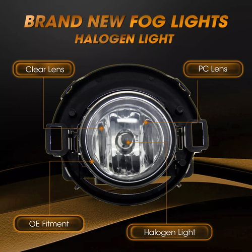 Fog Lights W/Bracket Harness Clip for Nissan Frontier 10-19 & for Xterra 05-15