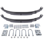 3500lb Single Trailer Axle Suspension Kit Leaf Spring U-bolt & Hanger Kit
