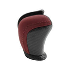 3491080B0A Shift Knob for Nissan GTR R35 Red Leather Carbon Fiber 2009-2021