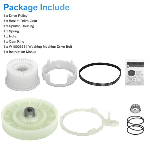 W10721967 W10006356 Washer Pulley Clutch Kit for Whirlpool AP4514410 Kit