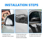 Gloss Black Side Mirror Cover Cap Replacement for Toyota Tundra Sequoia 07 19 2X