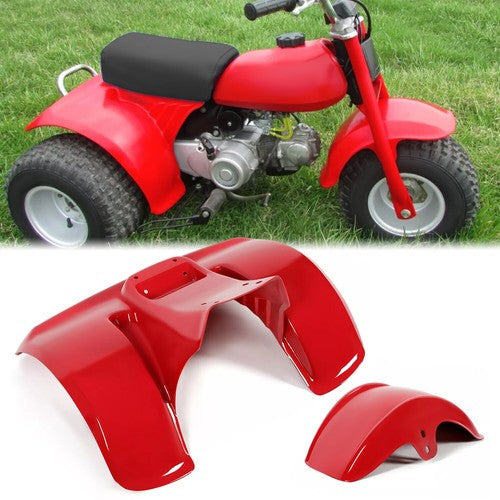 Front and Rear Fender Kit Red Plastic for Honda ATC70 1978 to 1985
