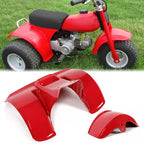 Front and Rear Fender Kit Red Plastic for Honda ATC70 1978 to 1985