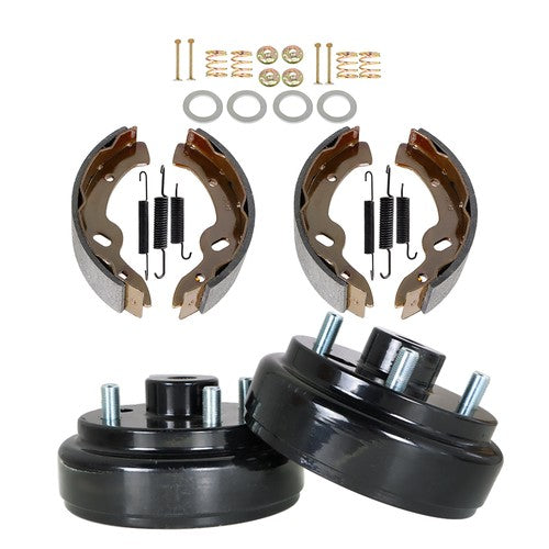 Rear Brake hub Drums Brake Shoe Spring Kit For EZGO TXT Golf Carts Electric 96+