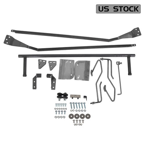 Hood Flip Tilt Combo Kit Stainless Steel Rubber For Ford F100 F 100 1953-1956