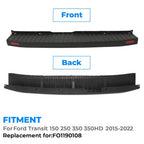Rear Bumper Cover Top Pad With Reflectors for 15-22 Ford Transit 150 250 350