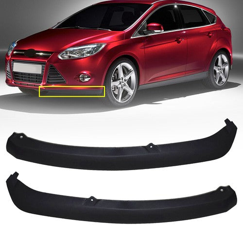 For 2012 2013 2014 Ford Focus Black Plastic Lower Bumper Valence Trim Pair BOTH
