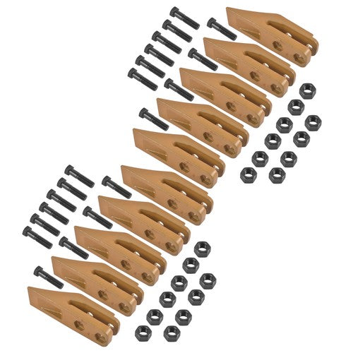 6684447 Trenching Bucket Teeth 10PK with Bolts and Nuts 20PK for 5/8" Bucket Lip