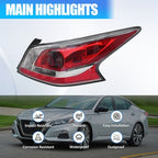 Pair Tail Lights Brake Lamp LH RH For 2013 2014 2015 Nissan Altima Sedan 4Dr