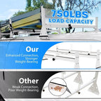 Cargo Van Roof Ladder Rack For Chevy Express 2500 3500 96 Up Steel White 3 Bar