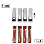 4x Chrome Door Handle Cover Cap Trim Kit No SMKH for 2017-2020 Ford F-250 F-350