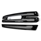 Grille Covers Grill Overlay Gloss Black for 2019-2022 for GMC Sierra 1500 SLT AT4