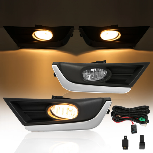 Front Fog Lights Lamps w/Bulbs Switch Wiring for 2017-2019 Honda CR-V CRV