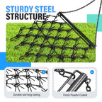 Steel Drag Harrow 4X4FT Heavy Duty Chain for ATV UTV Tractor Leveling Grading