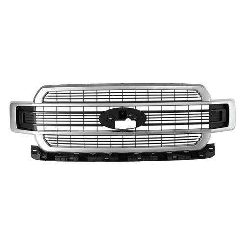 JL3Z-8200-RA Brushed Stain Aluminum Front Upper Grille for Ford F-150 2018-2020