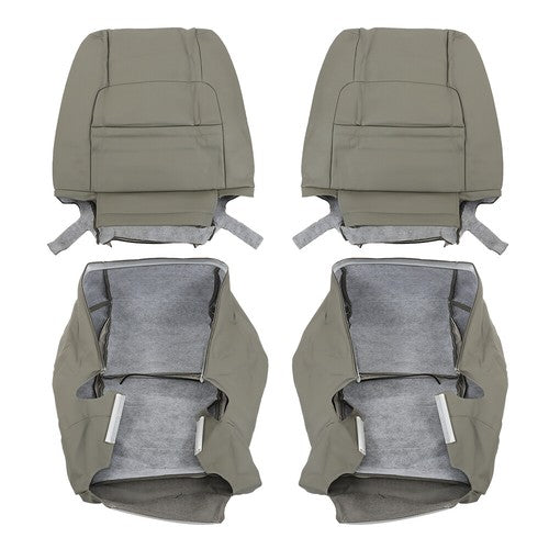 Compatible with 2000-2007 Toyota Sequoia 4PCS Front Driver & Passenger Seat Cover Gray