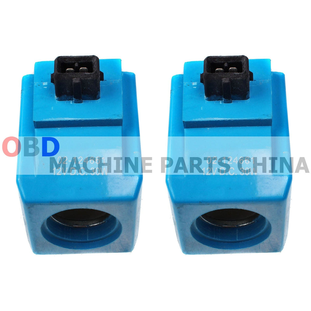 2X Solenoid Coil 02/124661 02124661 477/00824 for Eaton Vickers Solenoid 12V 30W