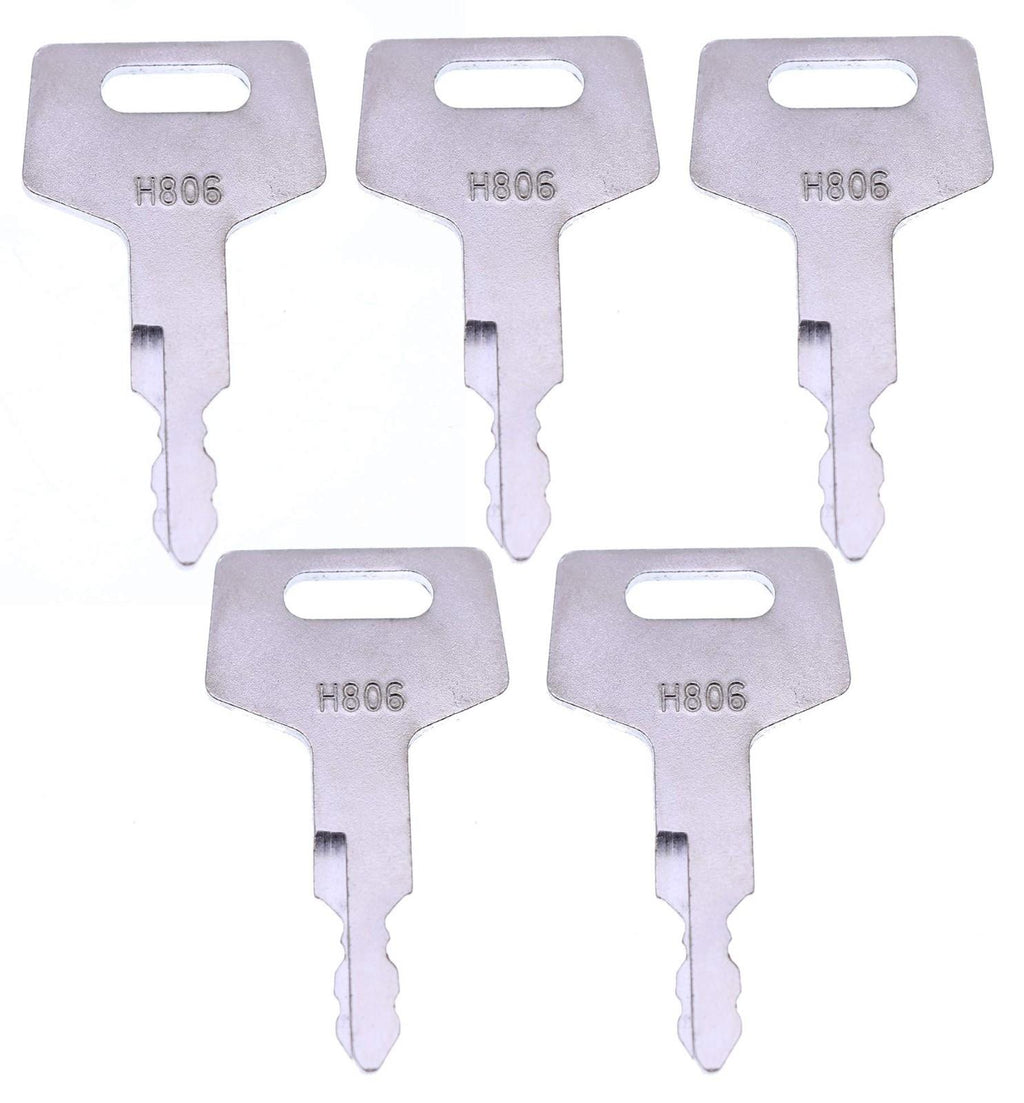 5X Ignition Keys H806 Heavy Equipment Keys for Takeuchi Hitachi Gehl 17001-00019