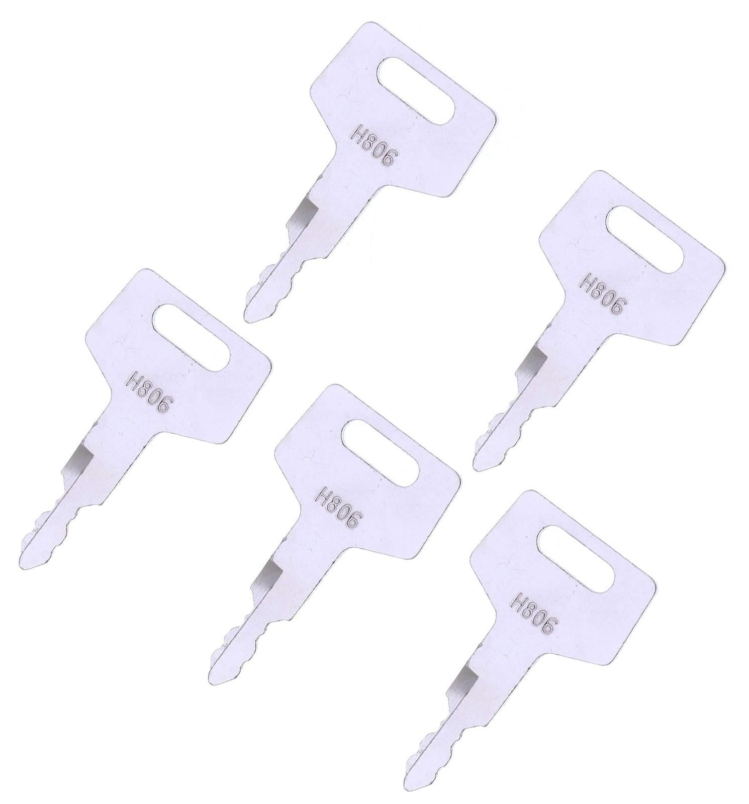 5X Ignition Keys H806 Heavy Equipment Keys for Takeuchi Hitachi Gehl 17001-00019