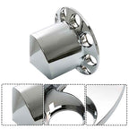 Rear Axle Wheel Cover Spike Screw-on Lug Nut Cover Semi Truck Chrome 33 MM