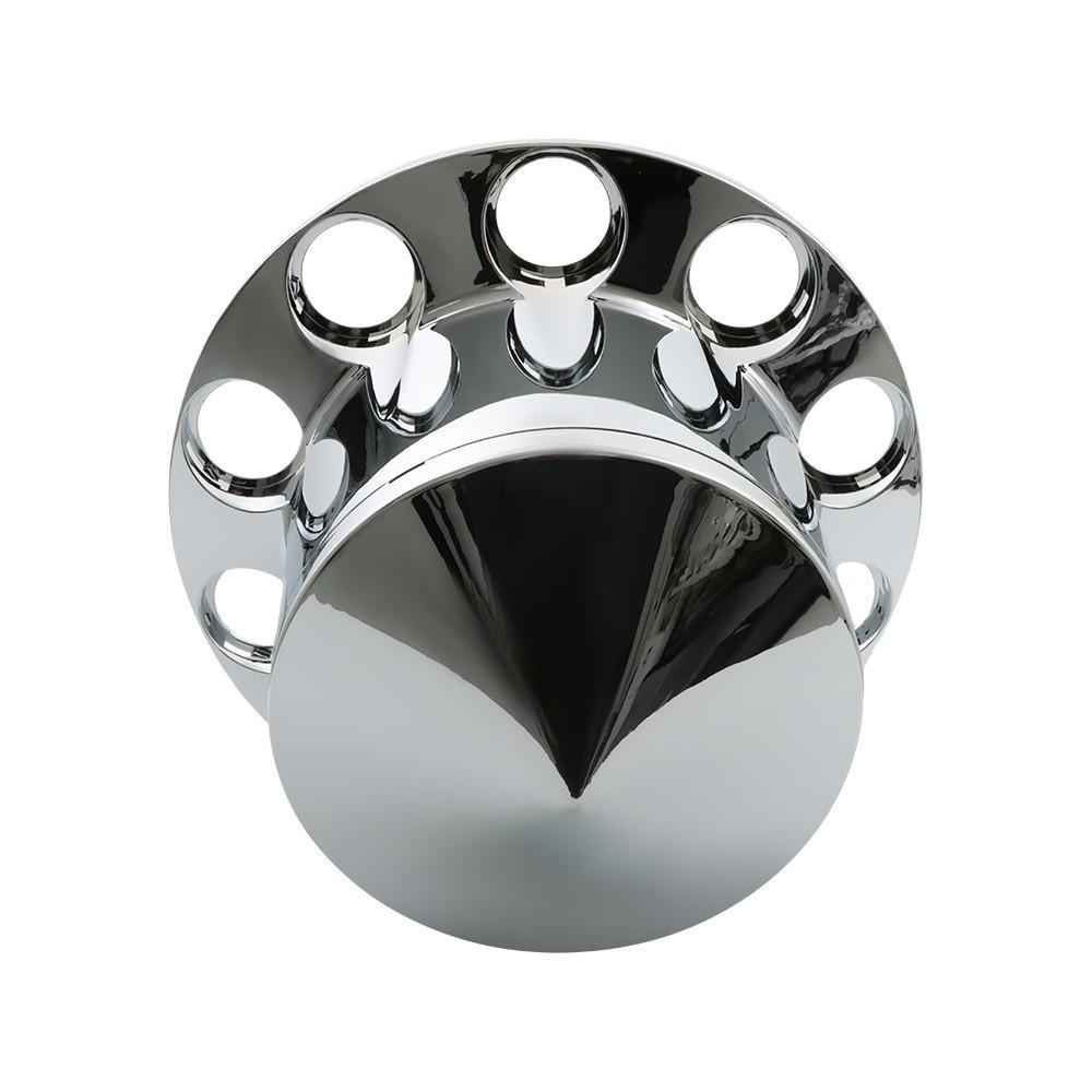 Rear Axle Wheel Cover Spike Screw-on Lug Nut Cover Semi Truck Chrome 33 MM