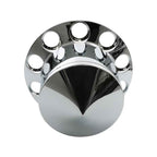 Rear Axle Wheel Cover Spike Screw-on Lug Nut Cover Semi Truck Chrome 33 MM