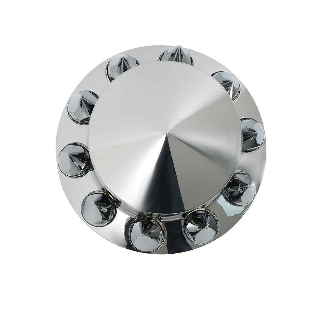 Rear Axle Wheel Cover Spike Screw-on Lug Nut Cover Semi Truck Chrome 33 MM