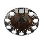 Rear Axle Wheel Cover Spike Screw-on Lug Nut Cover Semi Truck Chrome 33 MM