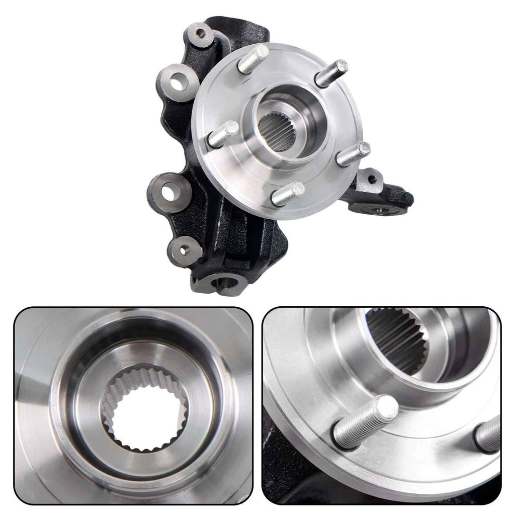 Front Left Steering Knuckle and Wheel Hub Bearing For Ford Focus Sedan/Hatchback