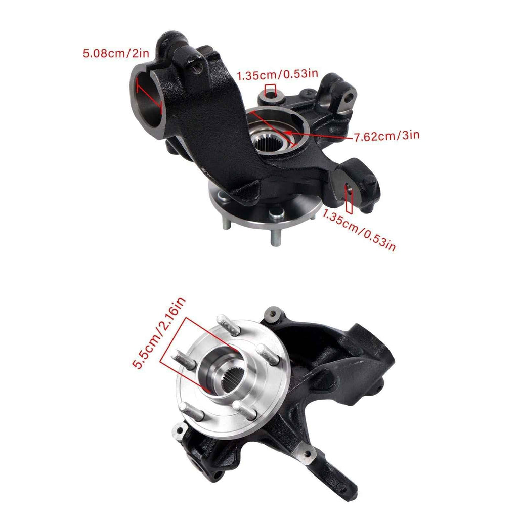 Front Left Steering Knuckle and Wheel Hub Bearing For Ford Focus Sedan/Hatchback