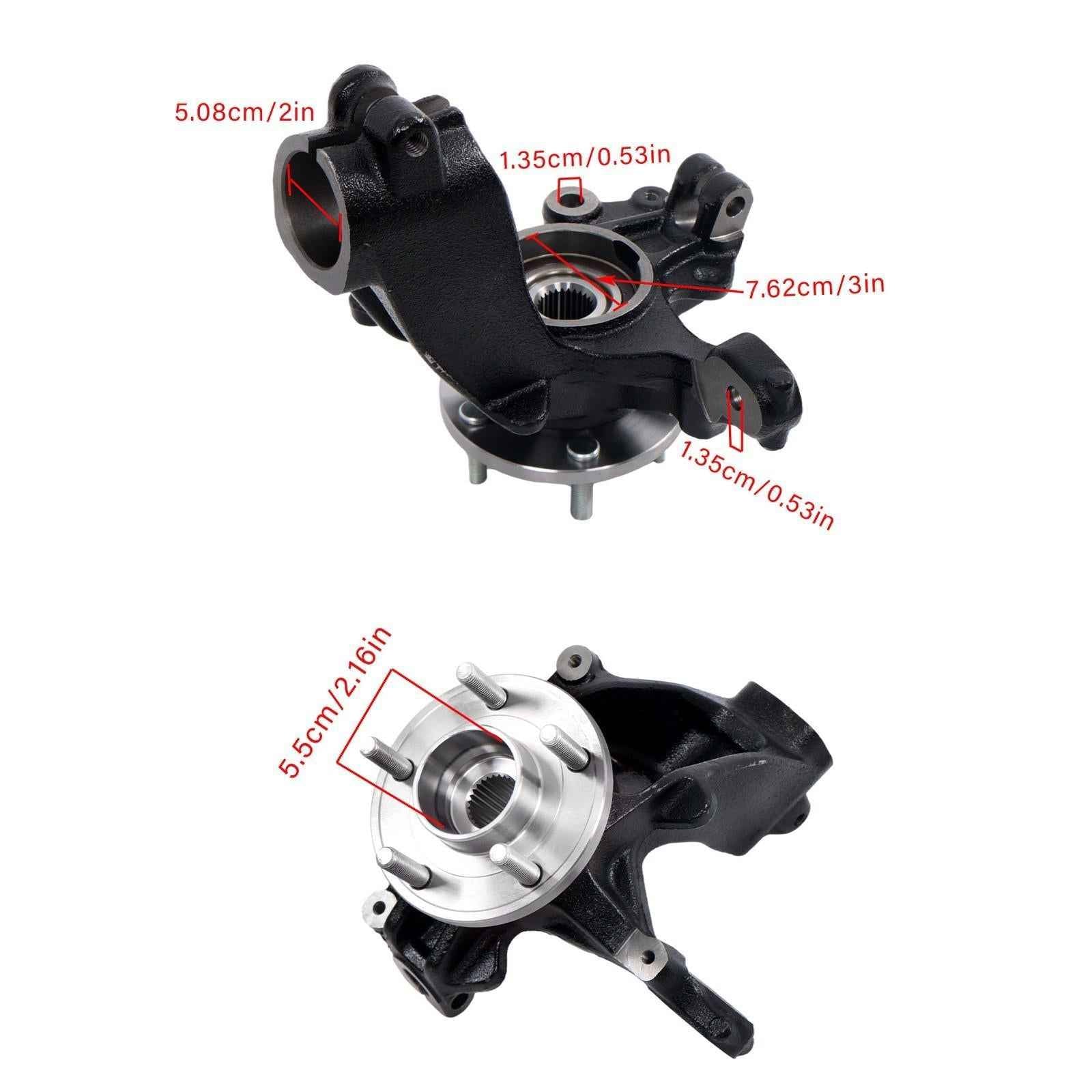 Front Left Steering Knuckle and Wheel Hub Bearing For Ford Focus Sedan/Hatchback