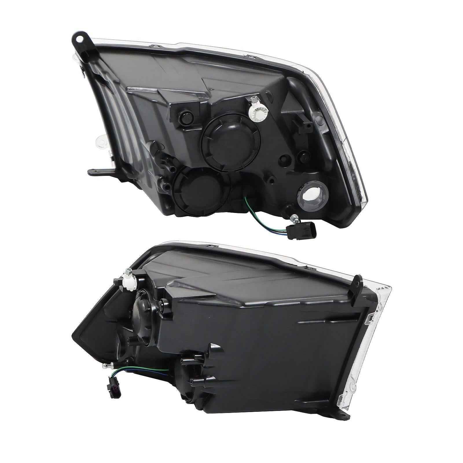 Halogen Headlights Assy For Dodge Ram 1500 2500 3500 2009-2018 Pair LH&RH Clear