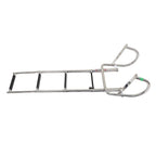 4 Step Stainless Steel Telescoping Boat Ladder with Pedal Hand Railing US