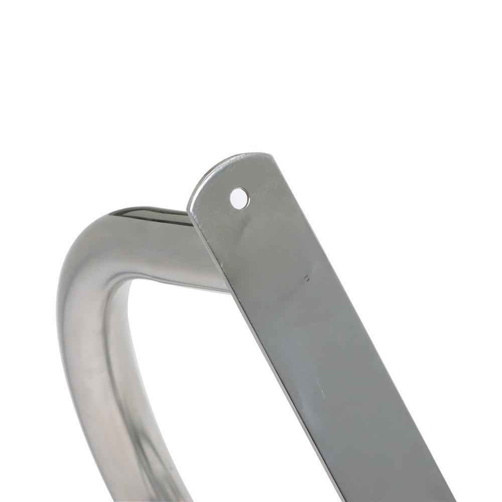 4 Step Stainless Steel Telescoping Boat Ladder with Pedal Hand Railing US