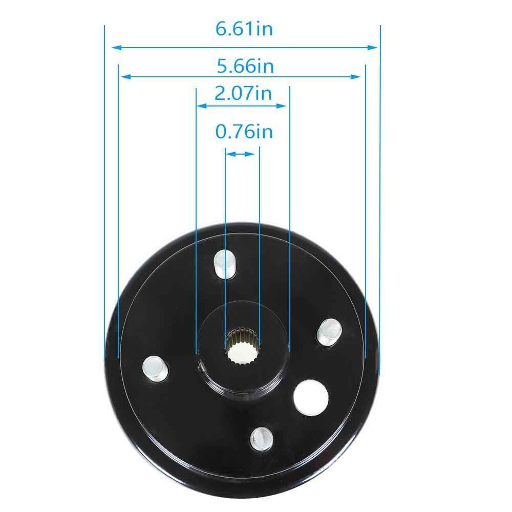2× Rear Wheel Brake Hub Drum For EZGO Electric Gas 2 Cycle Golf Cart 1982-1993