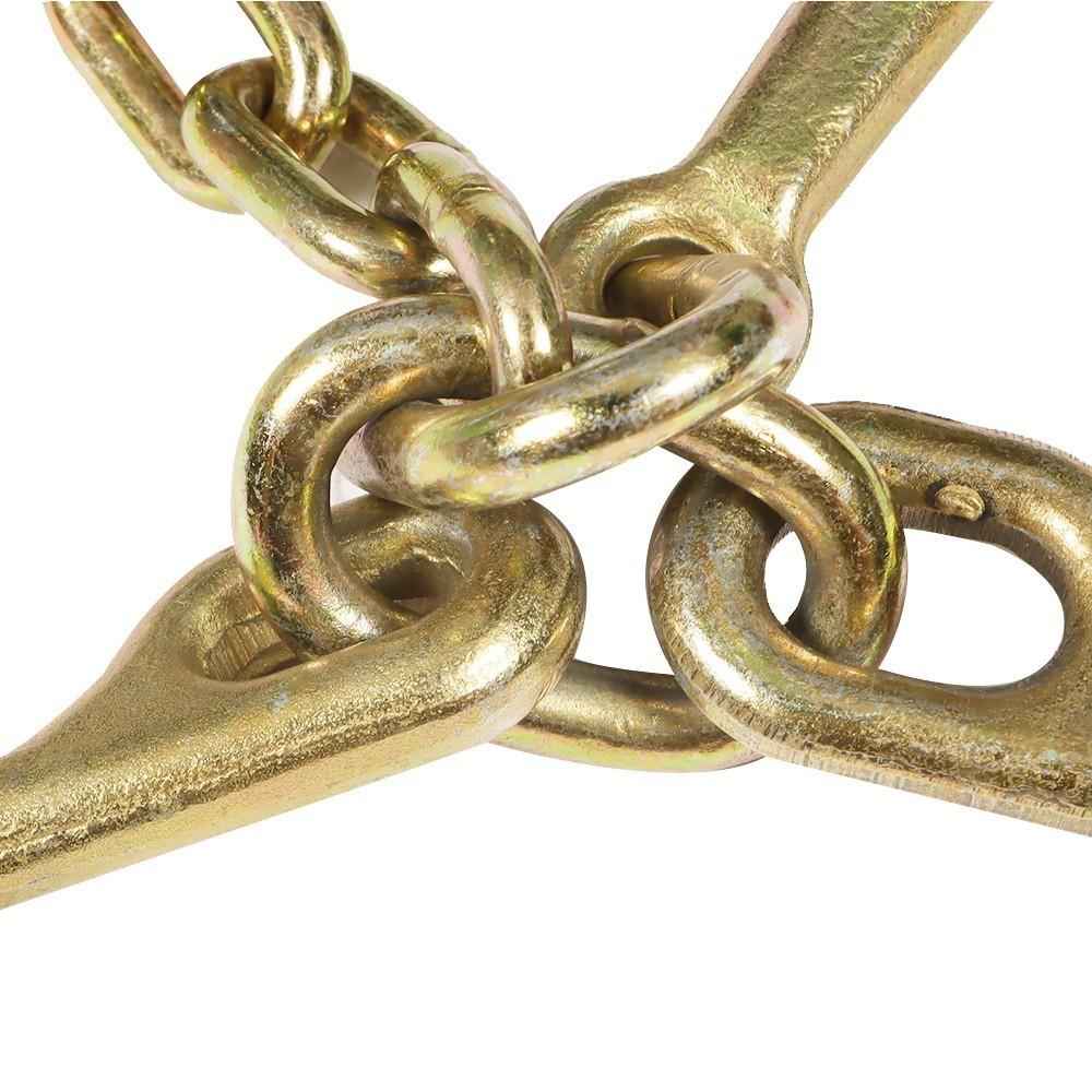 1 Pack G70 V-Chain Bridle W/ 8" Medium J Hooks T- Hook & J-Hook 5/16'' �� 3'