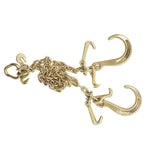 1 Pack G70 V-Chain Bridle W/ 8" Medium J Hooks T- Hook & J-Hook 5/16'' �� 3'
