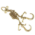 1 Pack G70 V-Chain Bridle W/ 8" Medium J Hooks T- Hook & J-Hook 5/16'' �� 3'