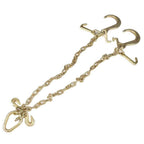 1 Pack G70 V-Chain Bridle W/ 8" Medium J Hooks T- Hook & J-Hook 5/16'' �� 3'