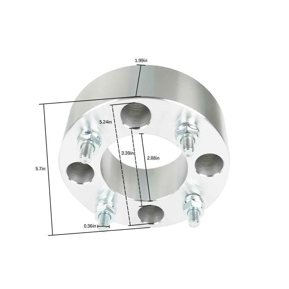 4�� 2" Wheel Spacers For Honda Rancher 350 4x110 M10x1.25 Silver 2000-2008 2009