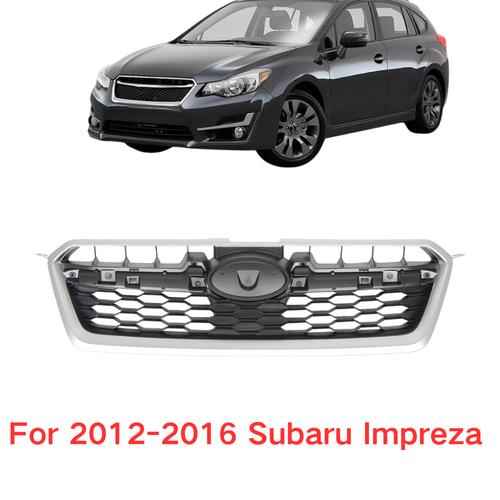 For Subaru Impreza 12 13-2016 Front Upper Bumper Grill Chrome/Black Mesh Grille